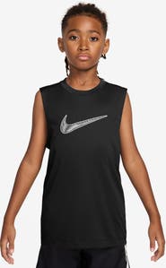 Nike Kids' Logo Dri-FIT Graphic Muscle T-Shirt