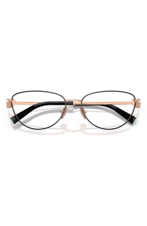 Tiffany & Co . 54mm Oval Optical Glasses In Rose Gold Blk