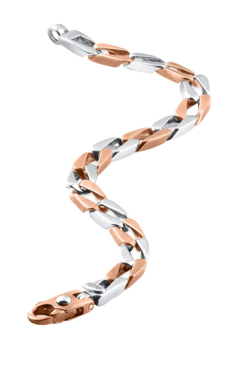 Bliss Diamond Men's Designed14k Gold (38gram) or Platinum (67gram) 7mm Link Bracelet 8.5", Alternate, color, 