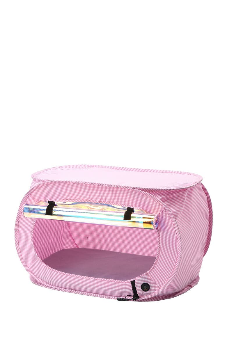 PET LIFE "Enterlude" Electronic Heating Lightweight and Collapsible Pet Tent - One Size, Main, color, Pink