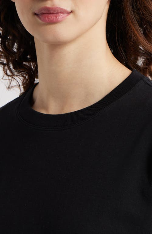 Treasure & Bond Short Sleeve Crewneck Sweater In Black