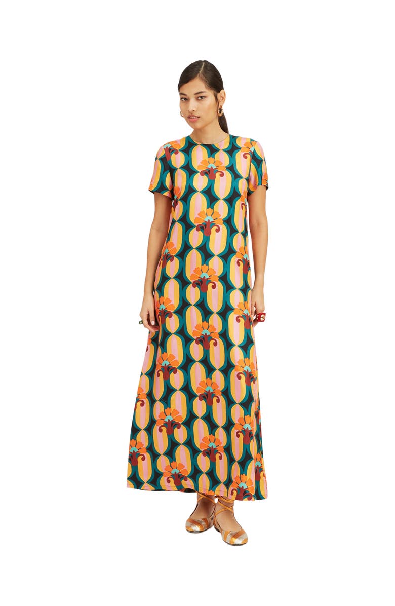 La DoubleJ Swing Dress Arcturus Blue Petrol, Main, color, 