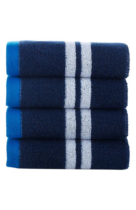 Nautical Blanket Stripe 4-Pack Turkish Cotton Washcloths