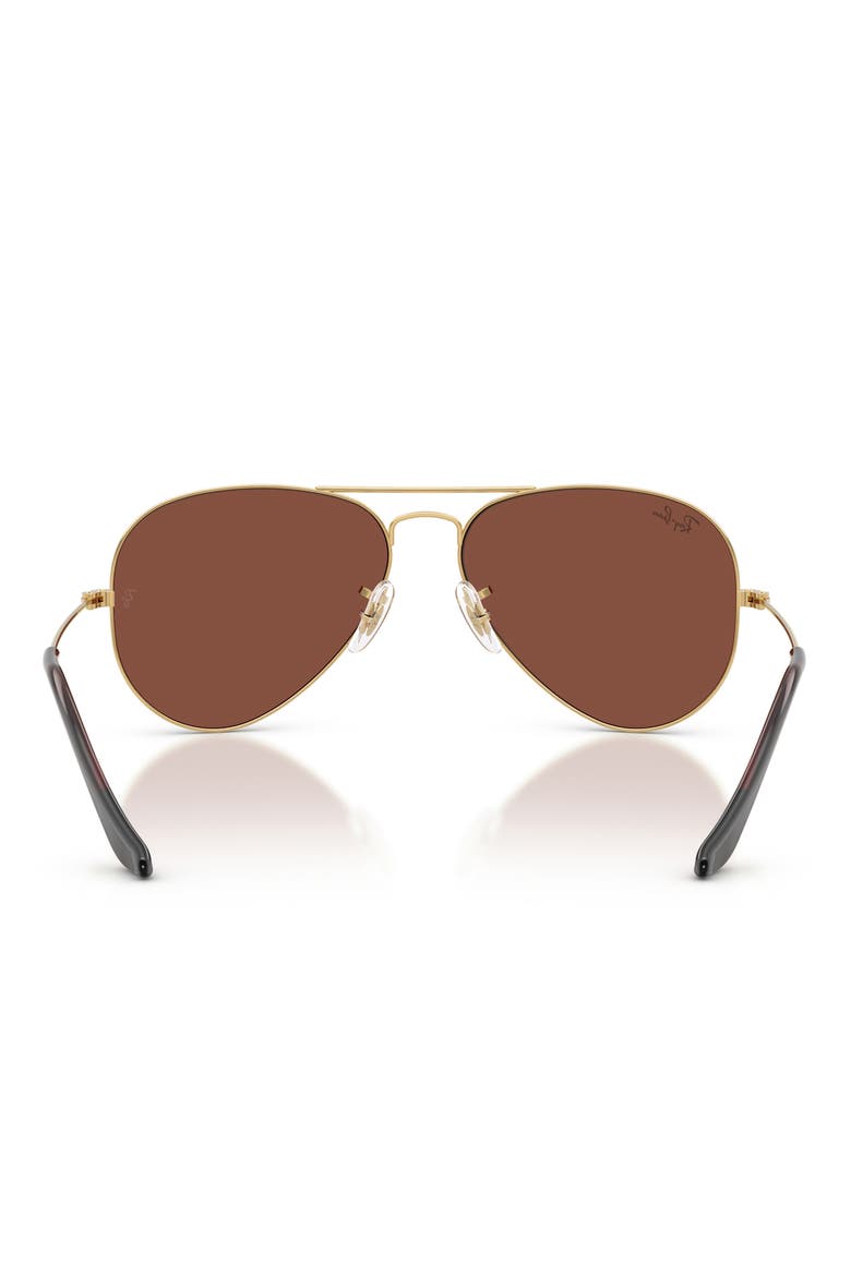 58mm Aviator Sunglasses, Alternate, color, ARISTA / RED