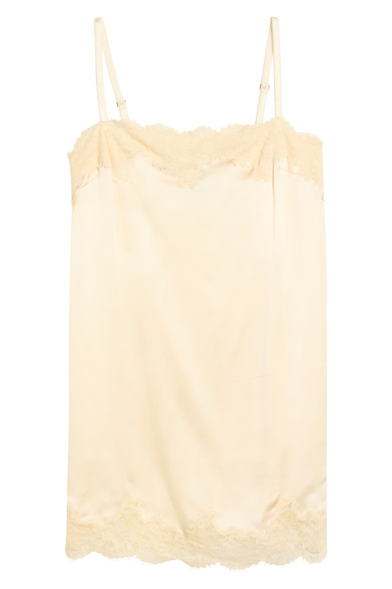 Emma Rose Silk Mini Slipdress, Alternate, color, YOGURT
