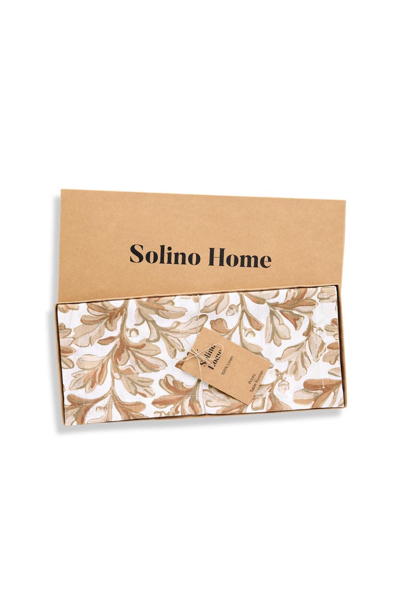 Solino Home Linen Table Runner - Fallen Leaves, Alternate, color, Autumn