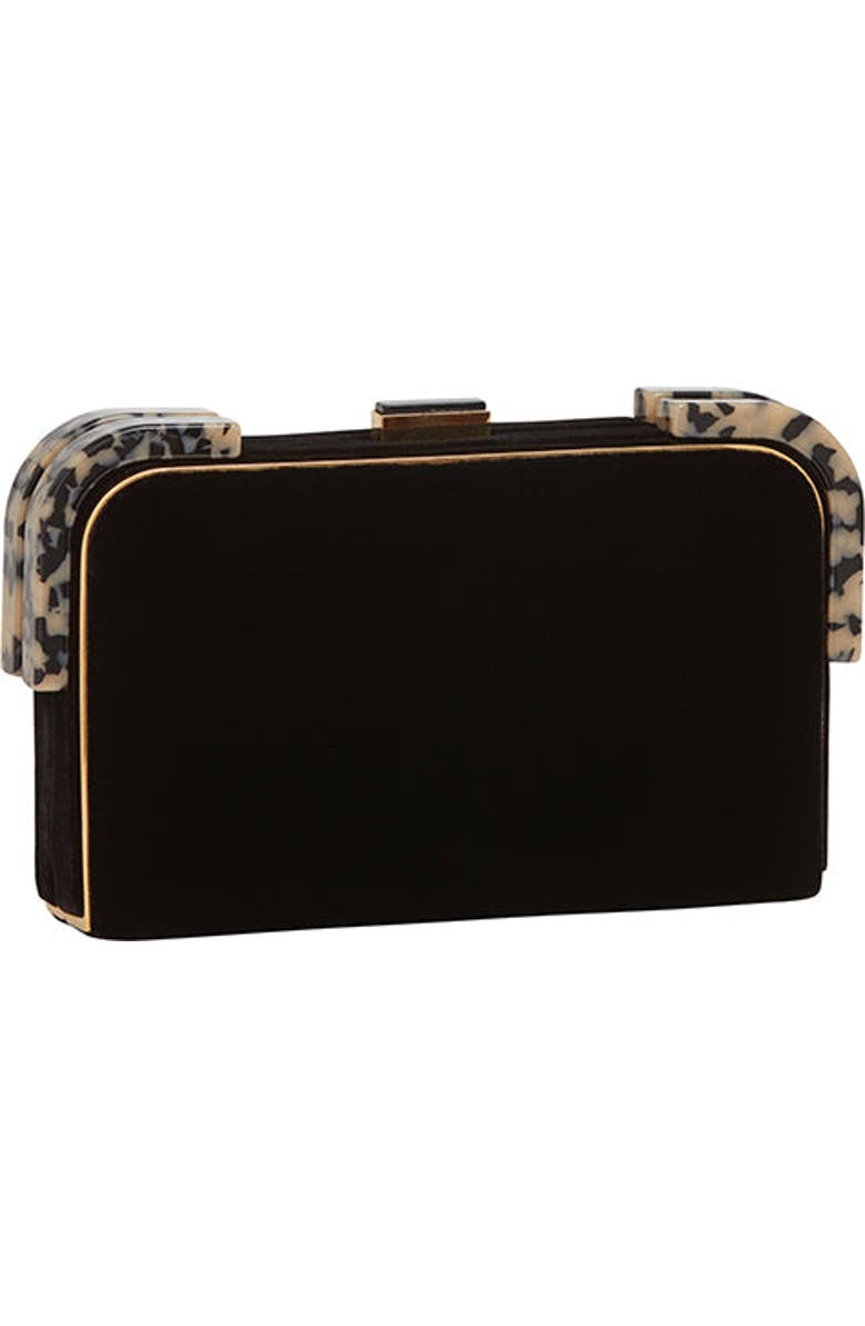 LarAllan Liz Velvet Clutch, Main, color,