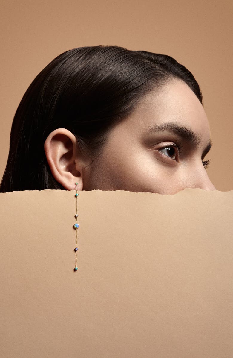 Wwake Linear Chain Earrings, Alternate, color, 