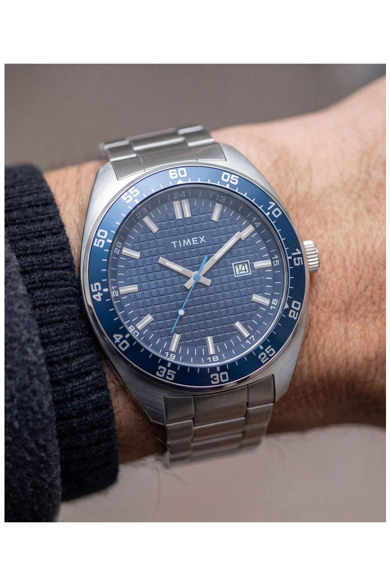 Three-Hand Two-Tone Stainless Steel Watch, Alternate, color, SILVER