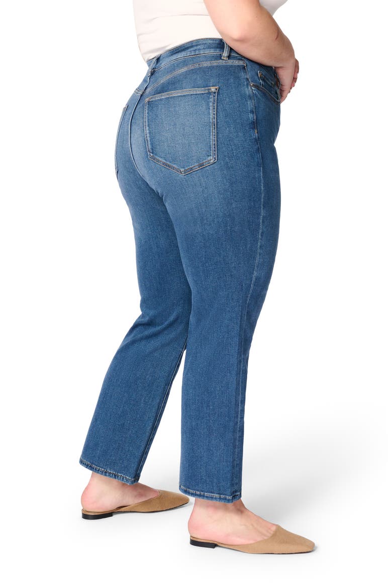 ASE High Waist Straight Leg Stretch Jeans, Alternate, color, TAKEOFF