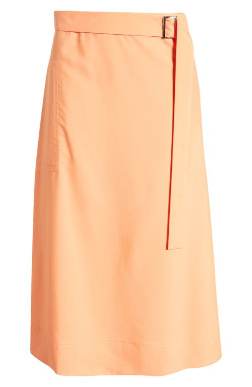 Misook Belted Patch Pocket A-line Midi Skirt In Citrus Blossom