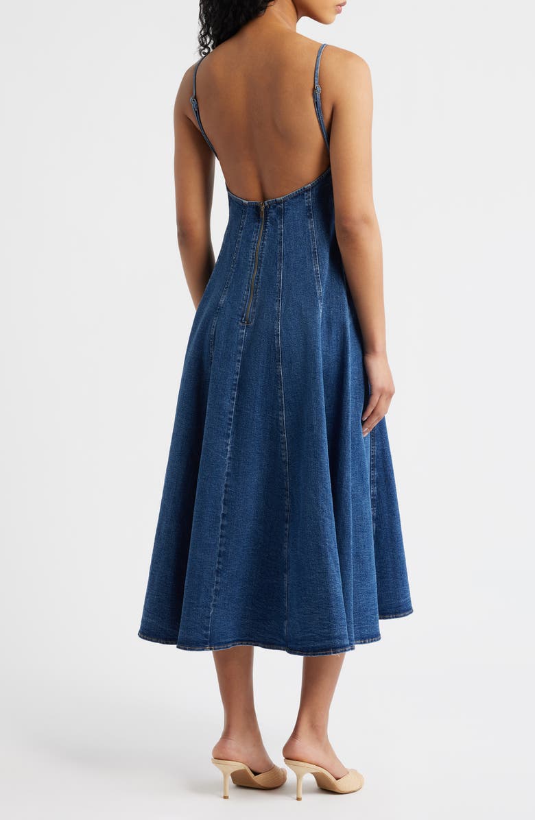 FREEMARKET Denim Babydoll Dress, Alternate, color, Indigo Denim