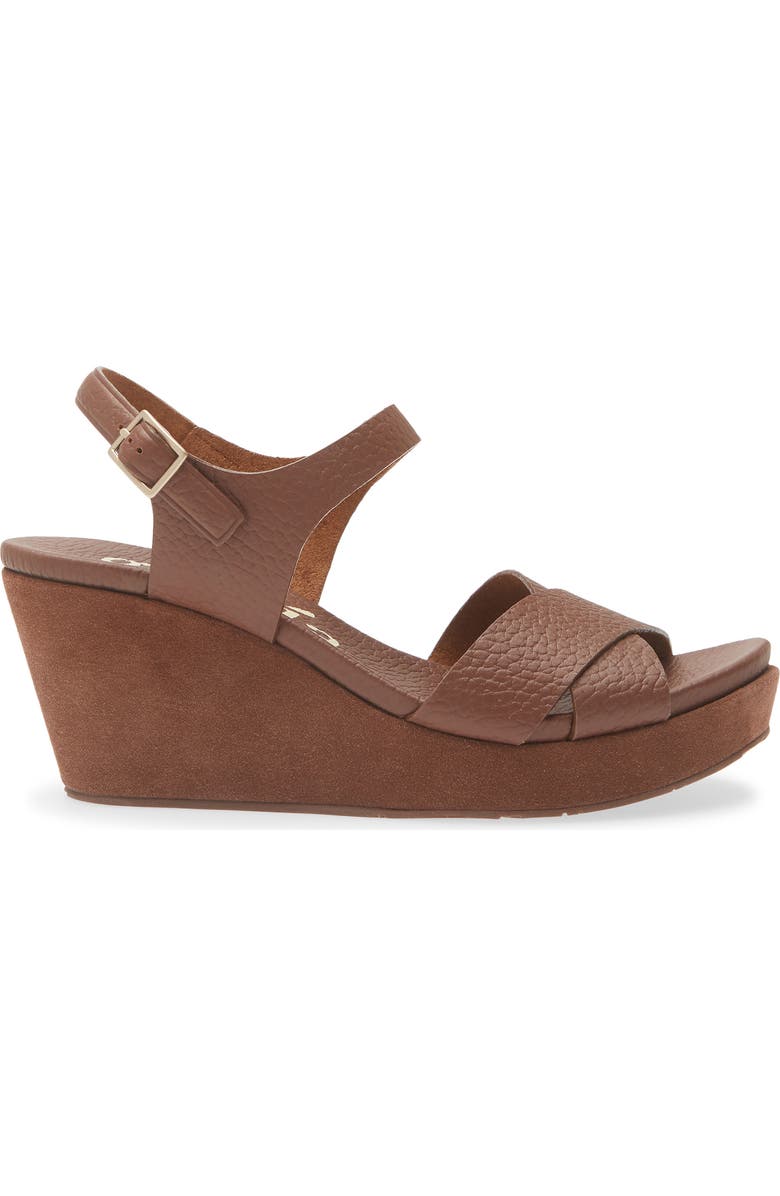 Pedro Garcia Aleyda Wedge Sandal, Alternate, color, Chestnut Cervo