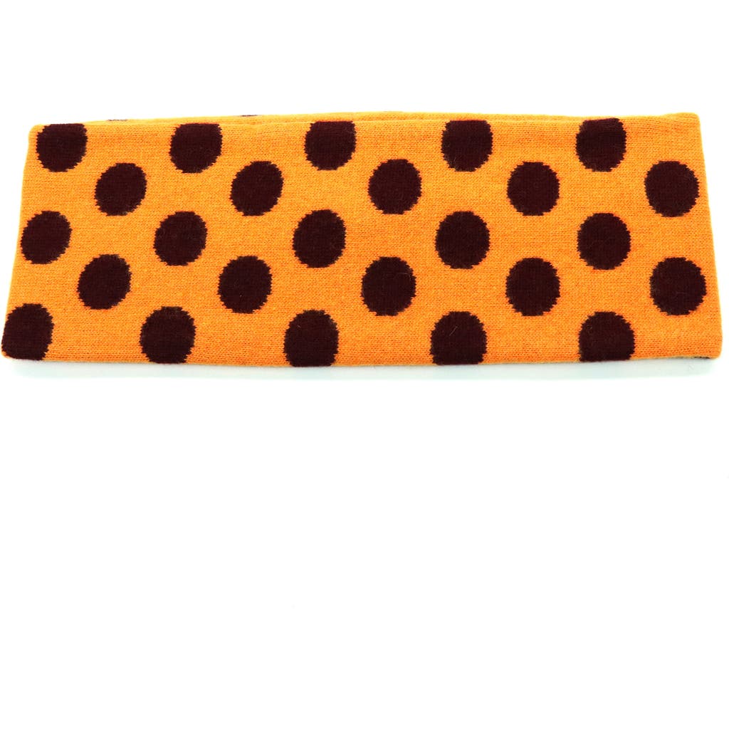 Portolano Polka Dot Headband In Yellow