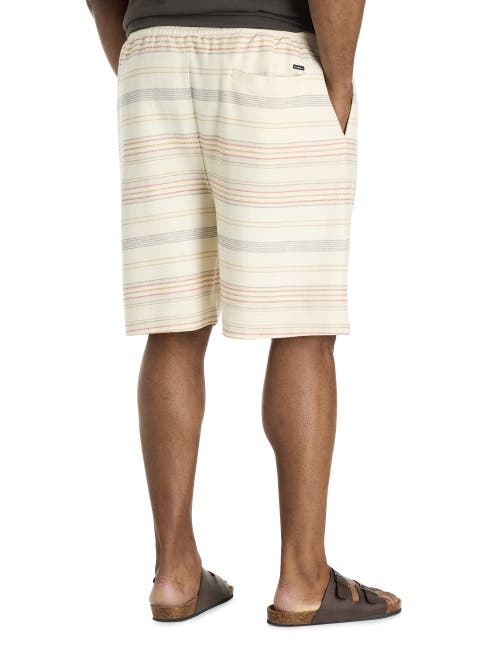 O'neill Big & Tall Bavaro Striped Shorts In White