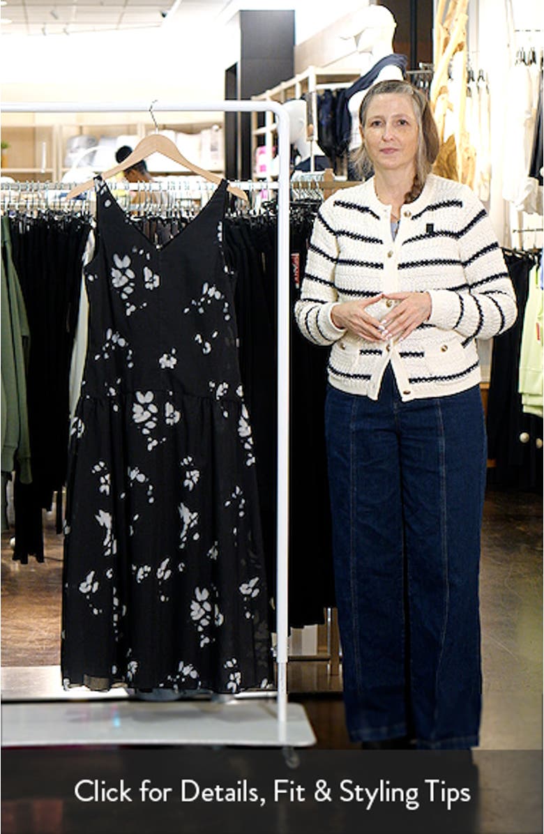 Floral Sleeveless Drop Waist Dress, sales video thumbnail
