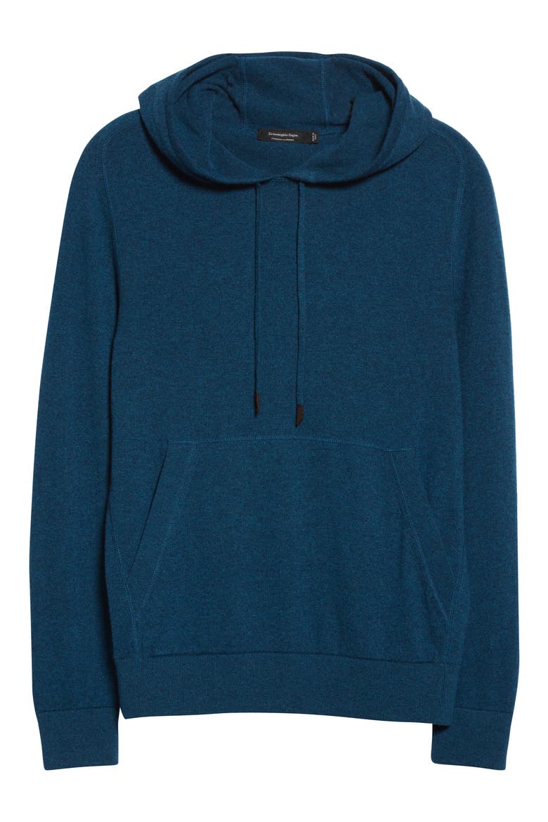 Premium Cashmere Hoodie, Alternate, color, BLUE