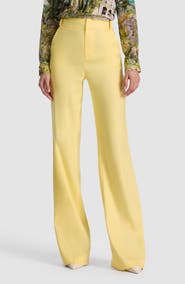 Alice + Olivia Lula Linen Blend Flare Leg Pants