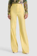 Alice + Olivia Lula Linen Blend Flare Leg Pants