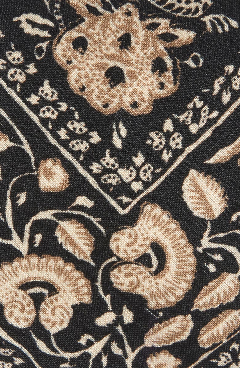 Ralph Lauren Purple Label Standard Blocked Paisley Linen Tie, Alternate, color, Black Multi