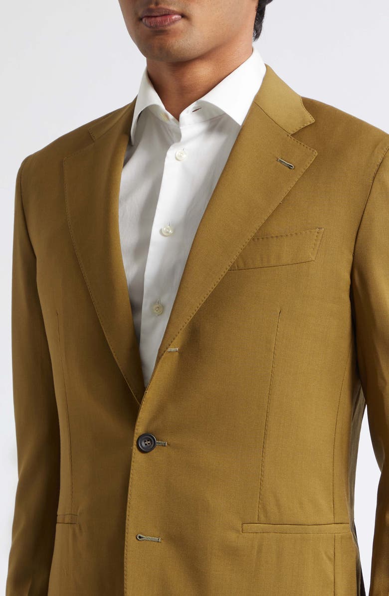 J. Mueser Waverly High Twist Wool Suit, Alternate, color, Chartreuse
