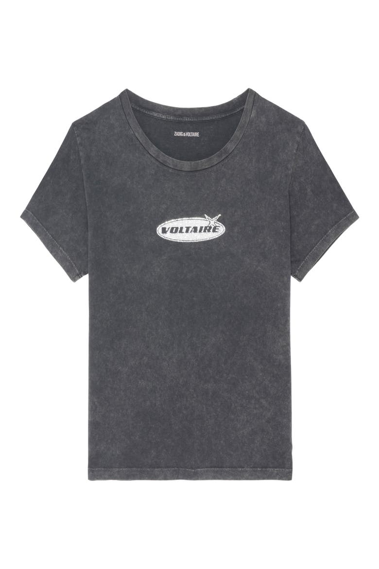 Alys Crystal Logo T-Shirt, Alternate, color, BLACK