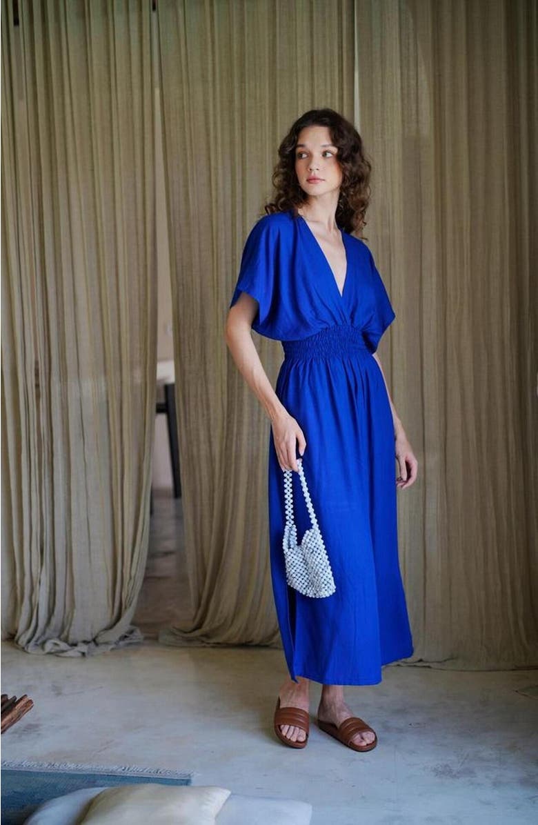 PINK HALEY Olivia Maxi Dress in Indigo, Alternate, color, 