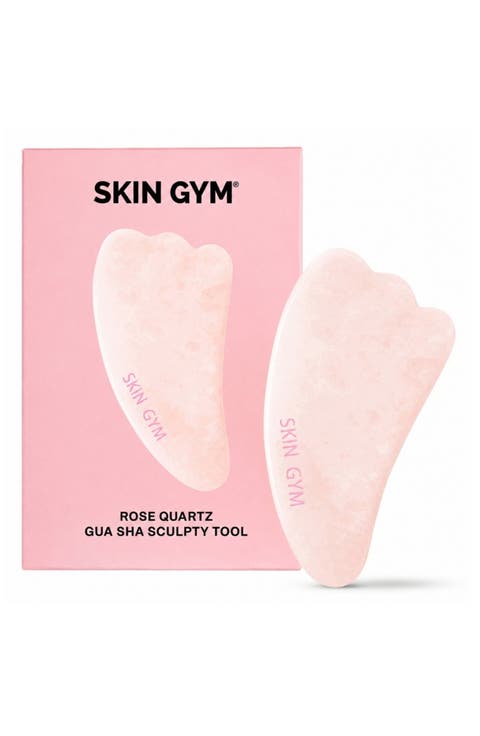 Rose Quartz Crystal Gua Sha Sculpty Facial Tool