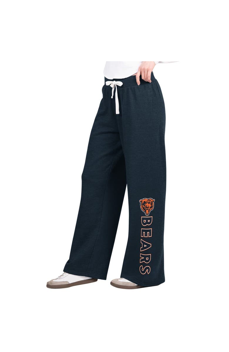 G-III 4HER BY CARL BANKS Women's G-III 4Her by Carl Banks Navy Chicago Bears Field Wide Leg Sweatpants, Main, color, Navy