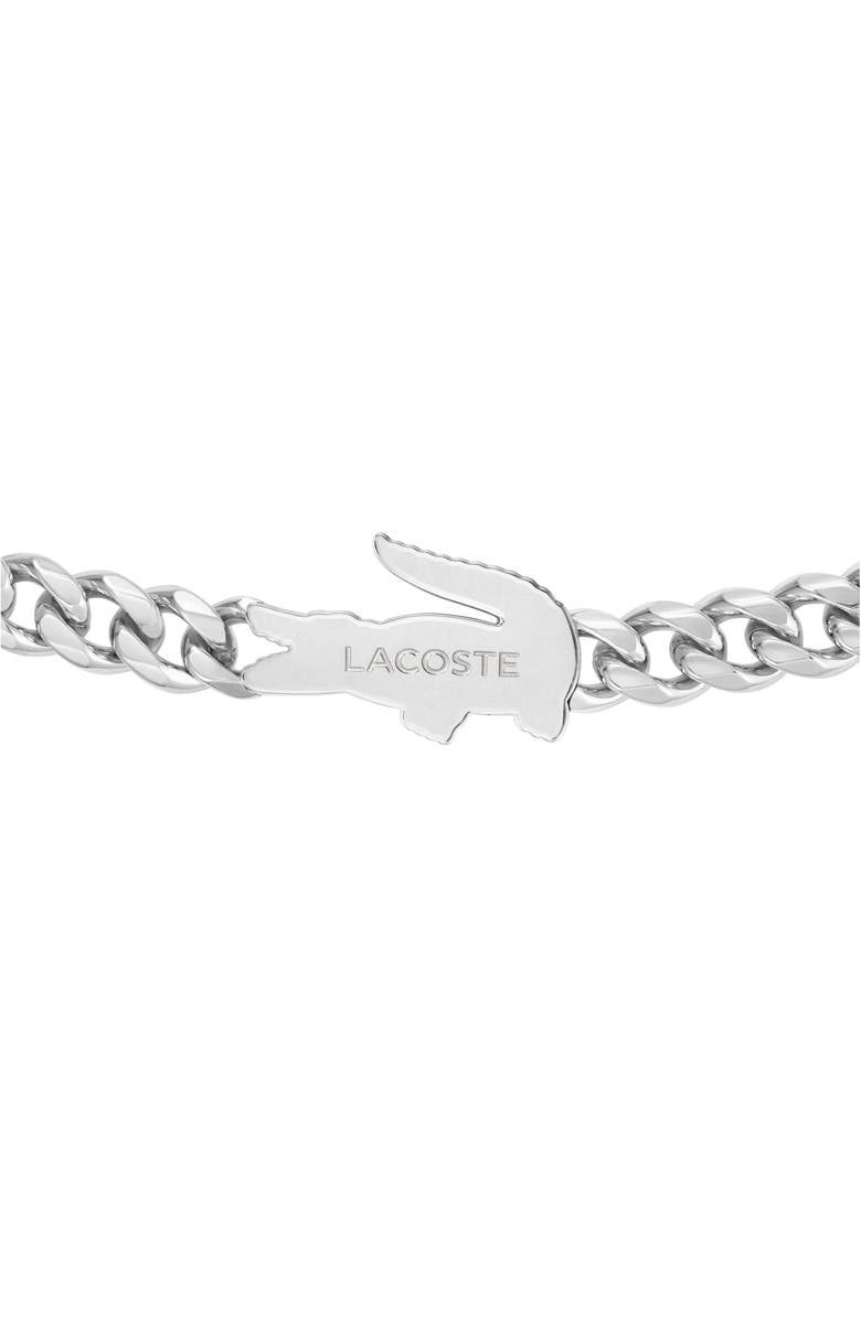 Lacoste Arthor Crocodile Pendant Bracelet, Alternate, color, Silver