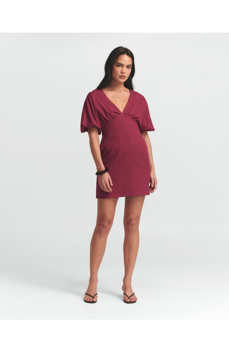 ST MRLO Palm Mini Dress, Alternate, color, Burgundy