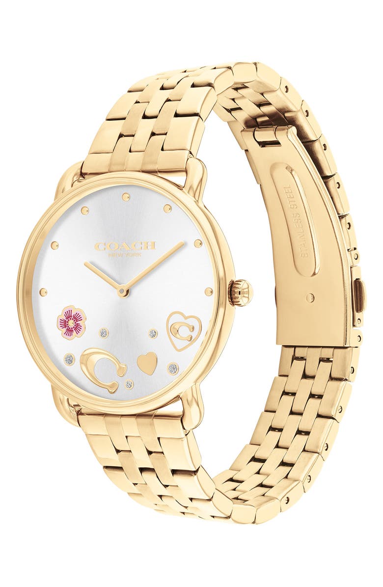 COACH Elliot Bracelet Watch, 36mm, Alternate, color, White Sunray