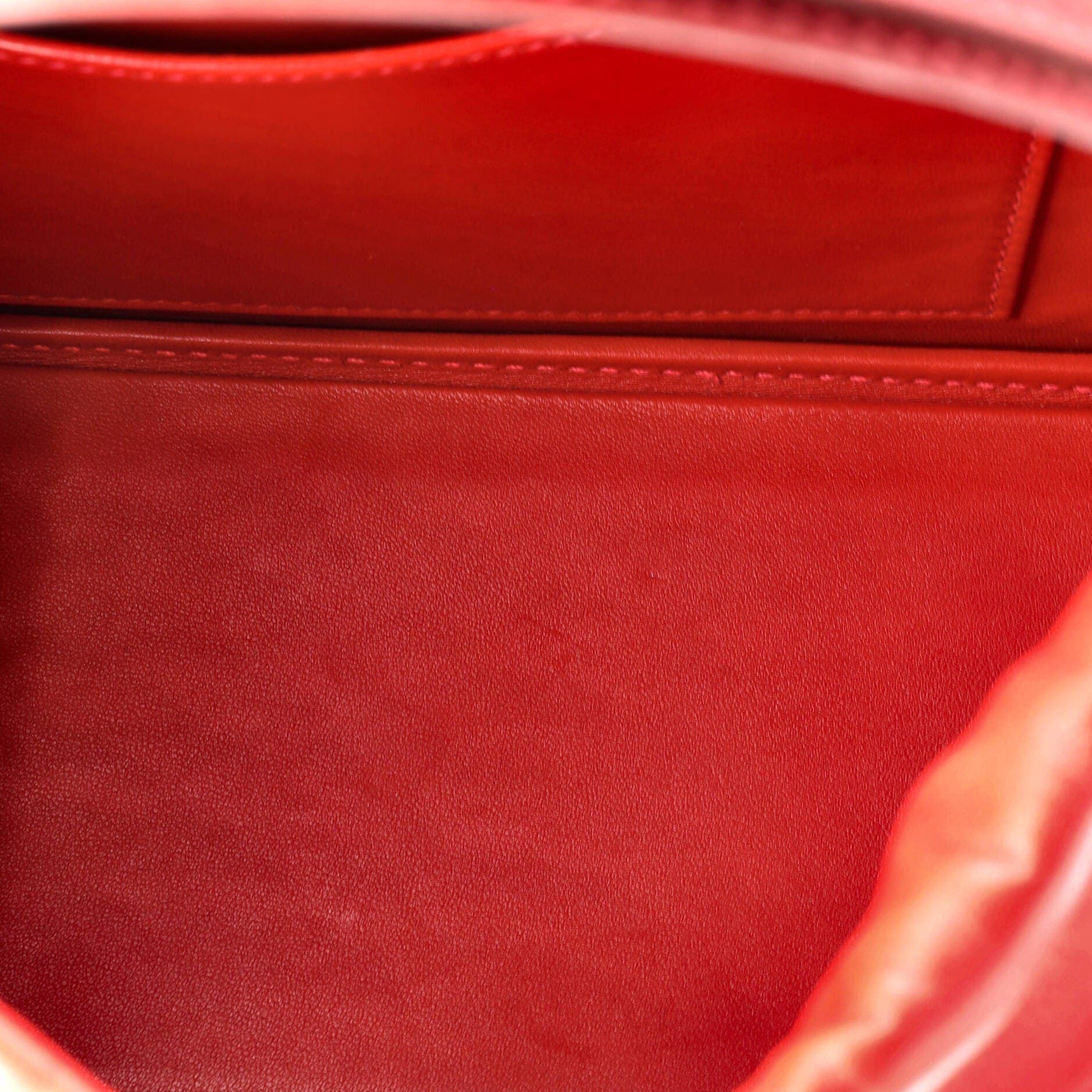 Pre-Owned Hermes De Paris Drawstring Handbag Epsom, Alternate, color, Rouge Vif