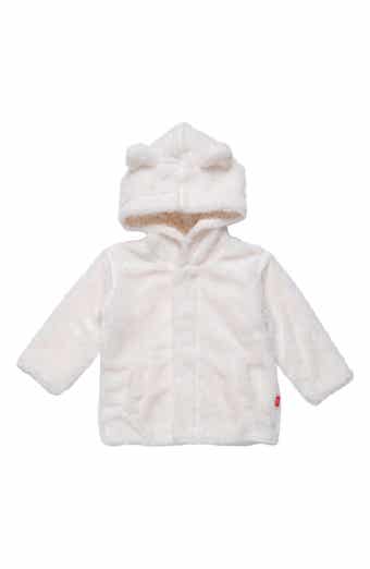 Magnetic Closure Minky Bear Hooded Jacket