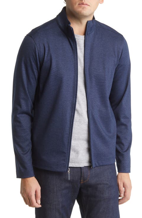 Textured Full Zip Sweatshirt