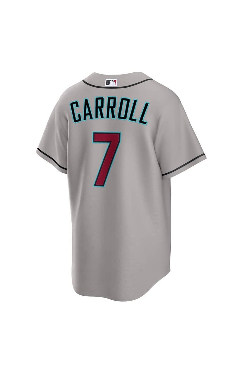 Nike Men's Nike Corbin Carroll Gray Arizona Diamondbacks Road Replica Jersey, Alternate, color, 