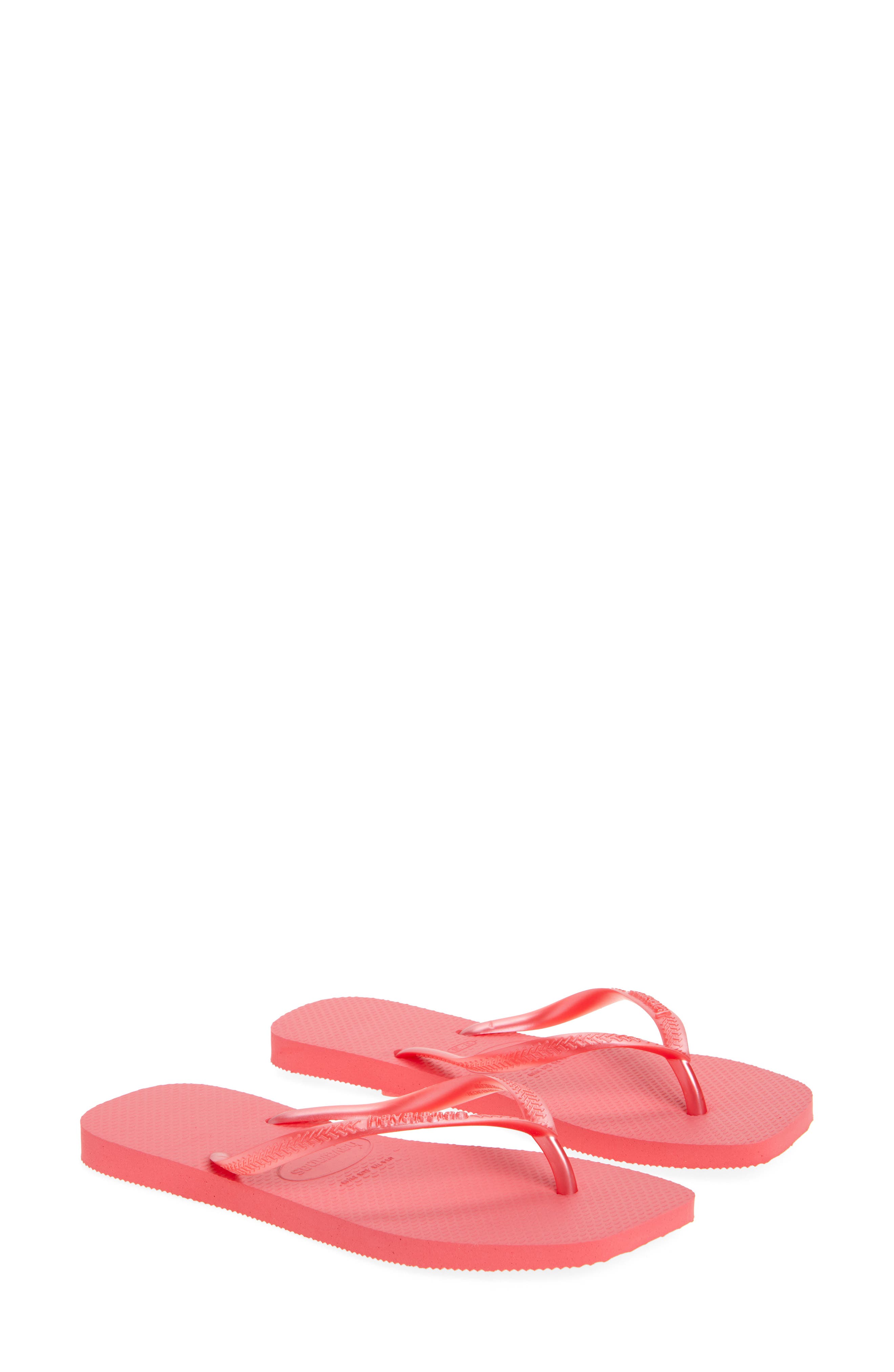 Havaianas Slim Square Flip Flop, Main, color, Tropical Coral