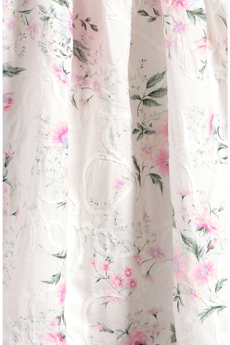 Kids' Embroidered Puff Sleeve Babydoll Party Dress, Alternate, color, IVORY PINK FLOWER