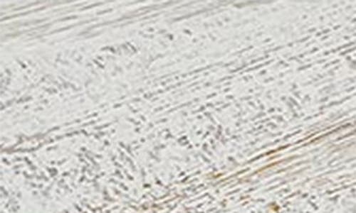 Creative Brands Small Textured Mango Wood Tray In White