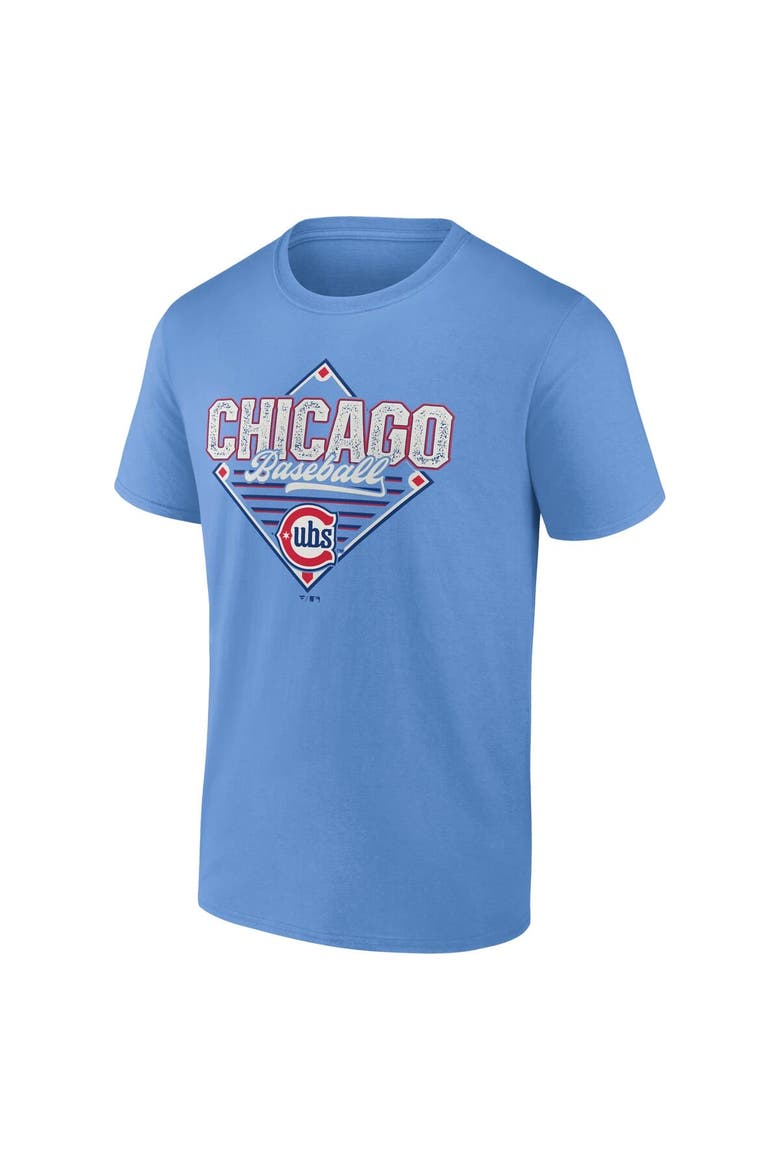 Men's Fanatics Light Blue Chicago Cubs Alt Diamond T-Shirt, Alternate, color, Light Blue