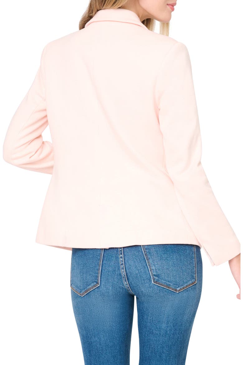 Double Breasted Cotton Blend Blazer, Alternate, color, PEARL BLUSH