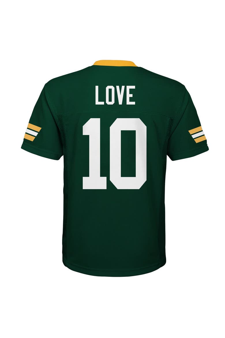 Preschool Outerstuff Jordan Love Green Green Bay Packers Replica Player Jersey, Alternate, color, Green