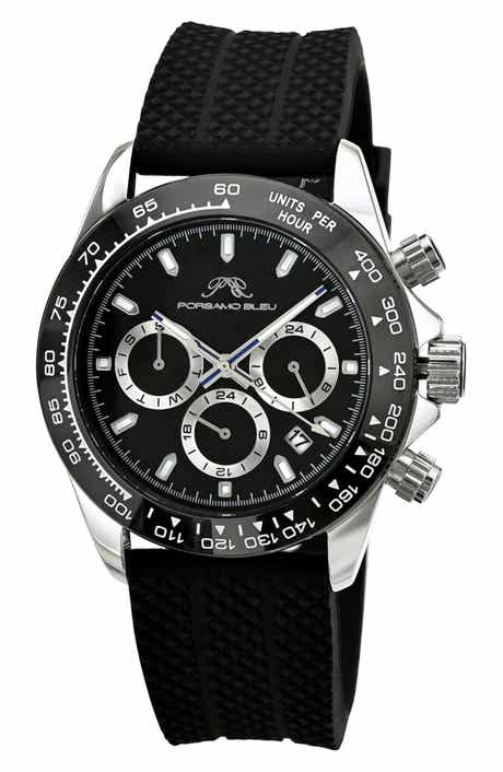 PORSAMO BLEU Preston Silicone Strap Multifunction Watch, 41mm