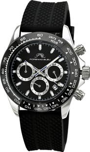 PORSAMO BLEU Preston Silicone Strap Multifunction Watch, 41mm