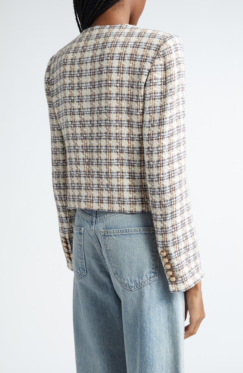 Veronica Beard Bentley Tweed Jacket, Alternate, color, Ivory/ Camel