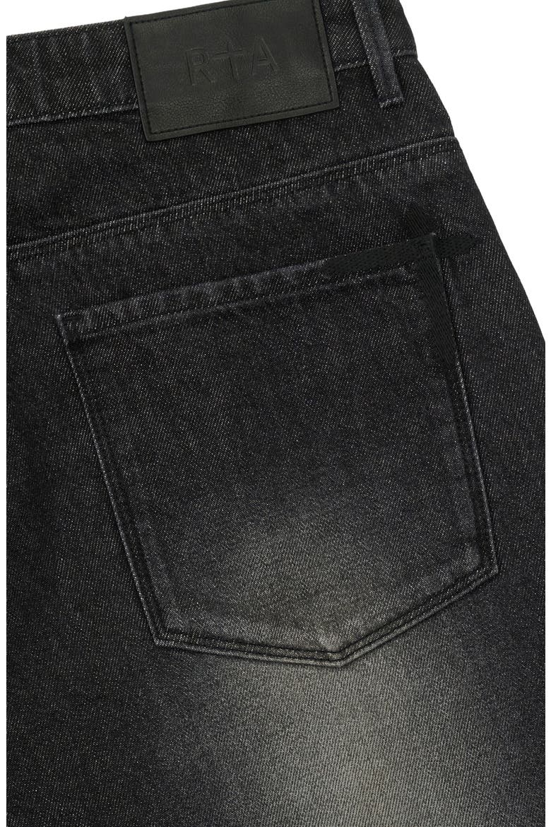 Gustavo Oversize Denim Bermuda Shorts, Alternate, color, FRAY NOIR SIDE CROSS