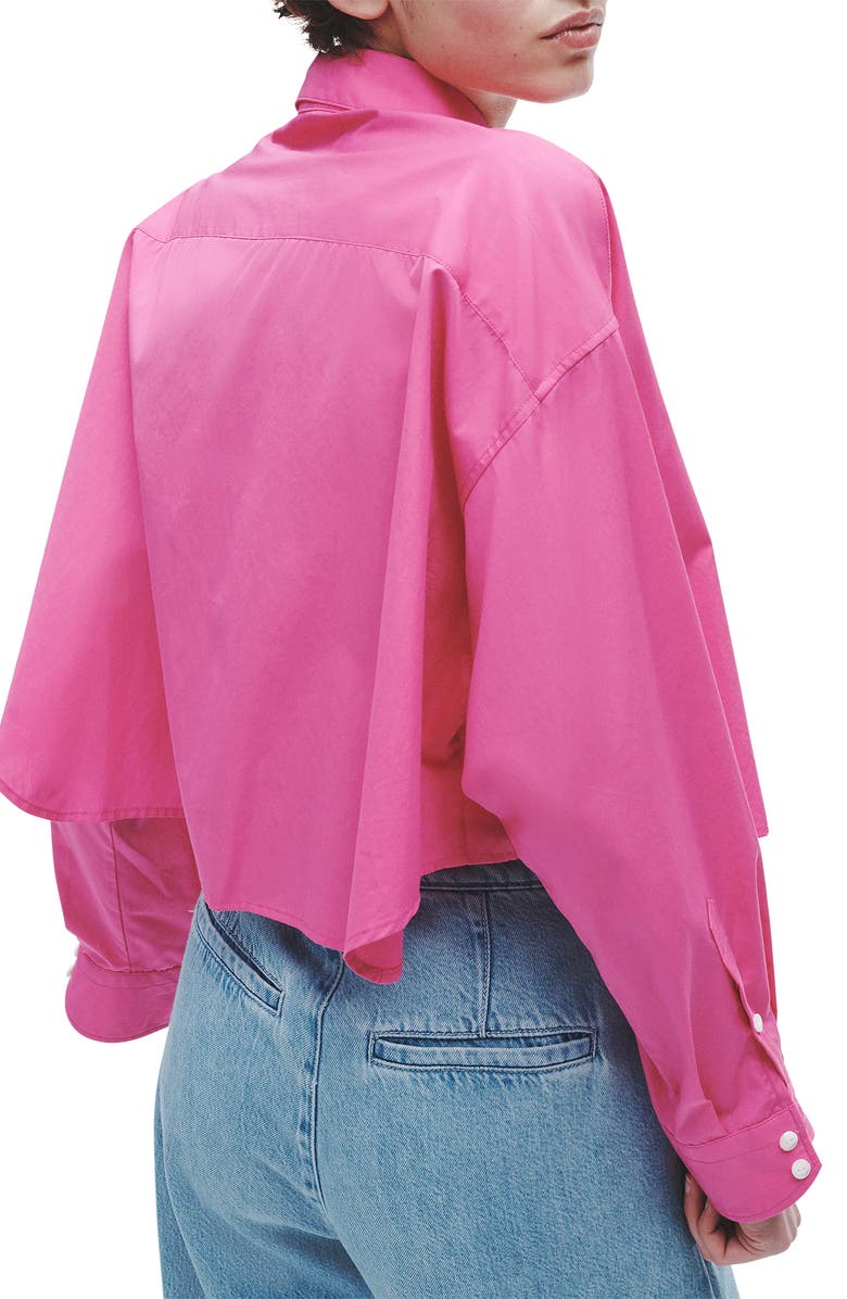 rag & bone Beatrice Cotton Poplin Crop Button-Up Shirt, Alternate, color,