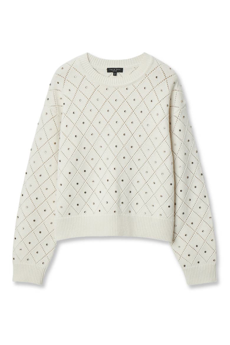 Emma Embellished Wool Sweater, Alternate, color, IVORY