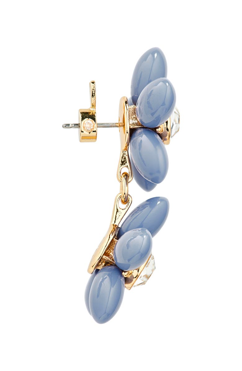 Carolina Herrera Double Flower Drop Earrings, Alternate, color, Celeste