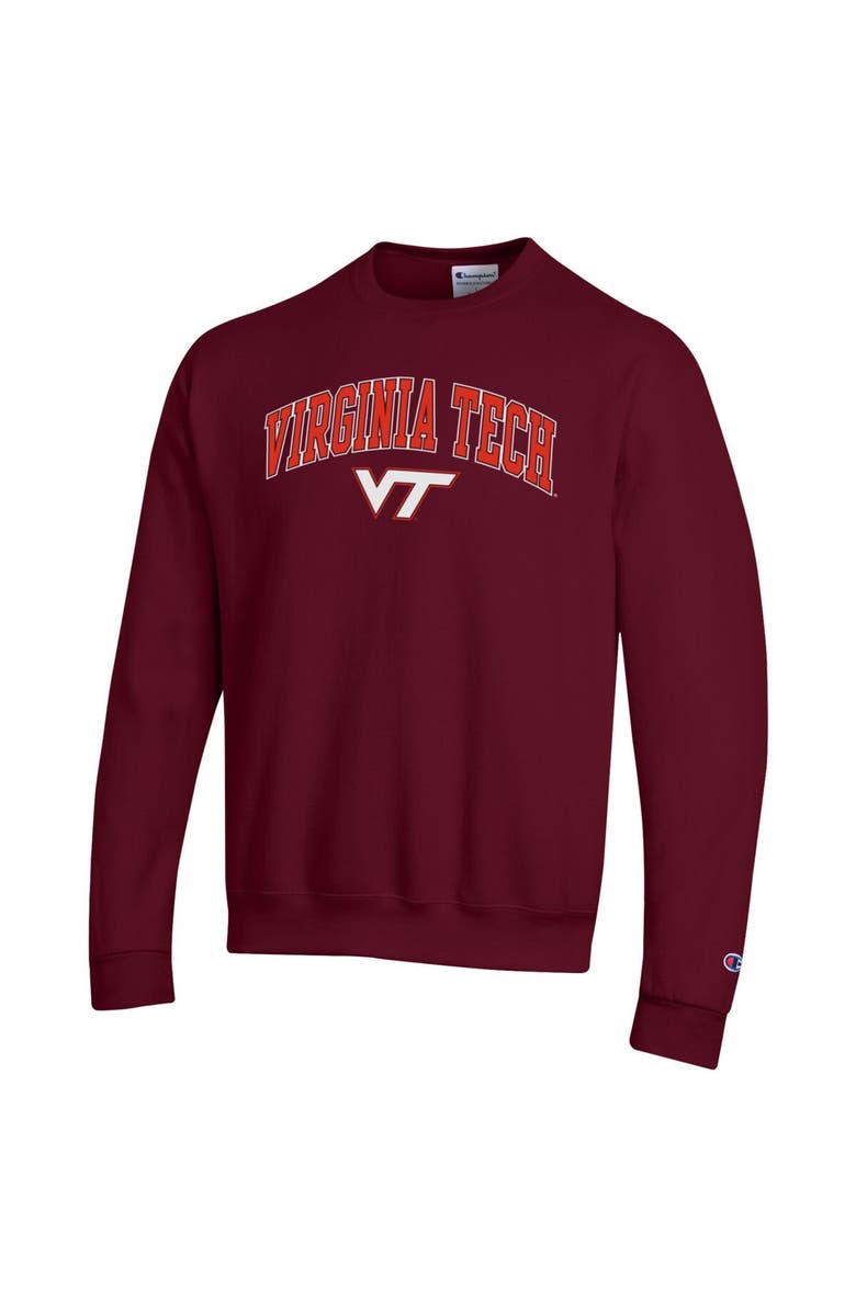 Champion Men's Champion Maroon Virginia Tech Hokies Arch Over Logo Pullover Sweatshirt, Alternate, color, Maroon